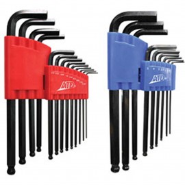 ATD Tools 580 Hex Key Set, SAE metric long arm ball end, 22-piece-