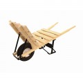 Bon 28-710-B5 Wheelbarrow with single tire and wood handle, brick and tile, 24 x24"-