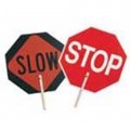 C. H. Hanson 55400 Stop/Slow Sign, 60" plastic pole-