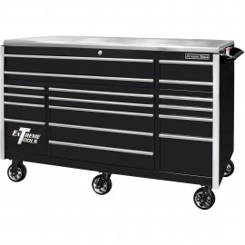 Extreme Tools EX7217RCQBKCR 17-Drawer Roller Cabinet, 72″-
