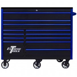 Extreme Tools RX Series Roller Cabinet, 55", black/blue-
