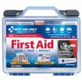 First Aid Only 91414 First Aid Kit with clear cover and safety light, 322-piece-