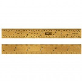 Fowler 52-339-006-0 Rigid Rule, 6", 4r graduations-