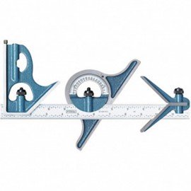 Fowler 52-370-012-0 Combination Square with protractor and center head, 12"-