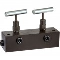 Freedom Hydraulics MANN2 Manifold Block, 2 needle valves, 1 in - 2 out-