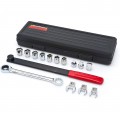 GearWrench 3680D Ratchet Serpentine Belt Tool, with crowfoot and socket sizes-