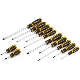 GearWrench 80051H Phillips/Slotted Screwdriver Set, 12-piece, dual material handle-