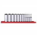 GearWrench 80555 Socket Set, 3/8" drive, 11-piece, 6-point SAE, deep-