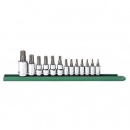GearWrench 80723 Torx Press Fit Bit Set, 13-Piece, ¼", 3/8", ½"-