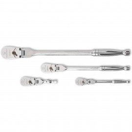 GearWrench 81230P 120XP Flex-Head Ratchet Set, 4-piece, ¼", 3/8" and ½" drive-