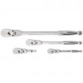 GearWrench 81230P 120XP Flex-Head Ratchet Set, 4-piece, ¼", 3/8" and ½" drive-