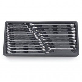 GearWrench 81900 Combination Wrench Set, 24-Piece, 12-Point SAE/Metric Long Pattern-