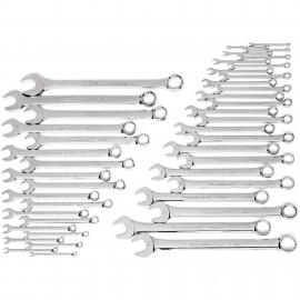 GearWrench 81919 12-Point Long Pattern Combination Wrench Set, 44-Piece, SAE/Metric-
