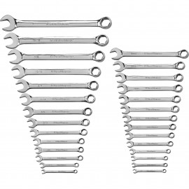 GearWrench 81923 90-Tooth Reversible Ratcheting Wrench Set, 28-Piece, Imperial/Metric-