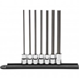 GearWrench 82537 Hex Bit Socket Set, 3/8" Drive, 7-Piece SAE Long Length-