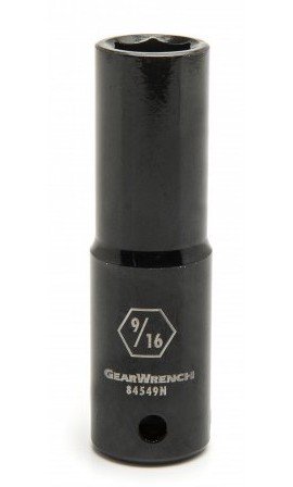 GearWrench 84549N &amp;frac12;&amp;quot; Drive 6-Point Deep Impact SAE Socket, <sup>9</sup>&amp;frasl;<sub>16</sub>&amp;quot;-