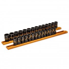 GearWrench 84784 &amp;frac14;&amp;quot; and &amp;frac38;&amp;quot; Drive Bolt Biter Impact Extraction Socket Set, 28-pieces-