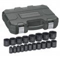 GearWrench 84932N Impact Socket Set, ½" Drive, SAE, 19-piece-