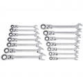 GearWrench 85141 Flex Head Ratcheting Combination Wrench Set, 14-pack, SAE/Metric-