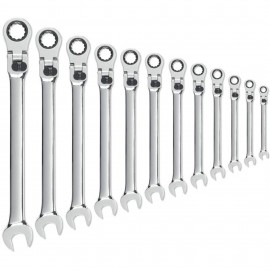 GearWrench 85698 Gear Wrench Set, 8 to 19 mm, 12-Piece, Extra Long-