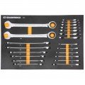 GearWrench 86526 Standard and Stubby Wrench Set, 21-piece, Imperial-