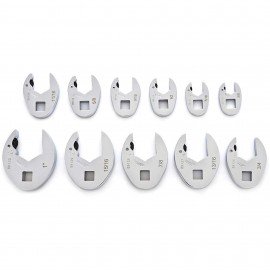 GearWrench 89118 Ratcheting Crowsfoot Set, 3/8" drive, SAE, 11-piece-