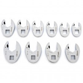 GearWrench 89119 Ratcheting Crowfoot Wrench Set, 3/8" Drive, Metric and SAE-