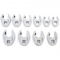 GearWrench 89119 Ratcheting Crowfoot Wrench Set, 3/8" Drive, Metric and SAE-