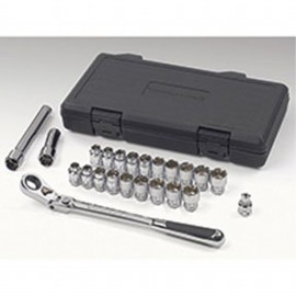 GearWrench 893823 Pass Thru Ratchet Set, 23-Piece, SAE/Metric-