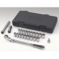 GearWrench 893823 Pass Thru Ratchet Set, 23-Piece, SAE/Metric-