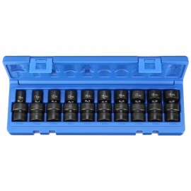 Grey Pneumatic 1210UM Universal Metric Impact Socket Set, 3/8" drive, 10 to 19 mm-