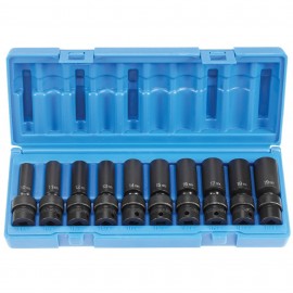 Grey Pneumatic 1210UMD Metric Universal Deep Socket Set, 3/8" Drive, 10-Piece-