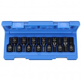 Grey Pneumatic 1298HC Hex Driver Set, 3/8" drive, fractional/metric-