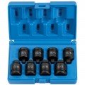 Grey Pneumatic 1308P Pipe Plug Impact Socket Set, ½" drive, 8-piece-