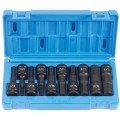 Grey Pneumatic 1398H Impact Hex Driver Set, ½" Drive, ¼" to ¾"-