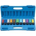 Grey Pneumatic 1511TP Impact Socket Set, ½" drive, thin wall-