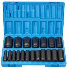 Grey Pneumatic 1719D Impact Socket Set, ½" drive, 12-point deep-
