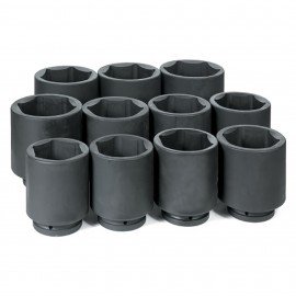 Grey Pneumatic 9011D Fractional Socket Set, 1" drive, 11-piece-