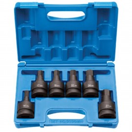 Grey Pneumatic 9196MH Impact Hex Set, 1" drive, 6-piece, metric-