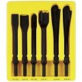 Grey Pneumatic CS106 Exhaust Impact Chisel Set, 6-piece,.401" shank-