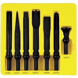Grey Pneumatic CS807 Impact Chisel Set, 7-piece,.498" shank-