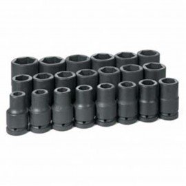 Grey Pneumatic GRY-9021D Impact Socket Set, 1" Drive, 21-Piece-