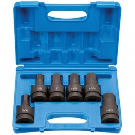 Grey Pneumatic GRY-9096H Impact Hex Driver Set, 1" Drive, 6-piece-