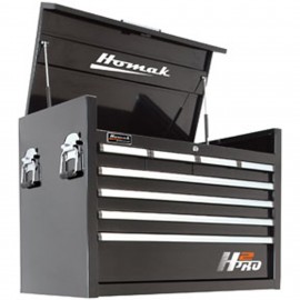 Homak BK02036081 H2PRO Series Top Chest, 36", 8-drawer, black-