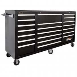 Homak BK04021720 H2PRO Series Rolling Cabinet, 72", 21-drawer, black-