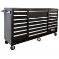 Homak BK04021720 H2PRO Series Rolling Cabinet, 72", 21-drawer, black-