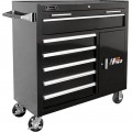 Homak BK04041062 H2PRO Series Roller Cabinet, 41", 8-drawer, black-
