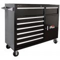 Homak BK04056082 H2PRO Series Roller Cabinet, 56", 8-drawer, black-