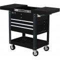Homak BK06043500 Pro Series Slide Top Cart, 35", 4-drawer, black-