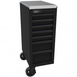 Homak RS PRO BK08014070 7-Drawer Side Cabinet, 14.5", black-